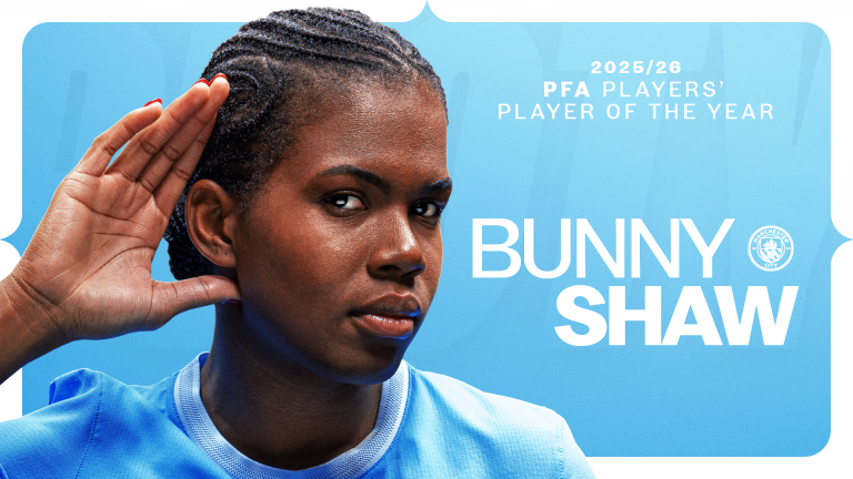 Bunny Shaw, delantera jamaicana del Manchester City Women, ganadora del premio PFA a Mejor Jugadora de la WSL 2025/26 con 27 goles en 32 partidos