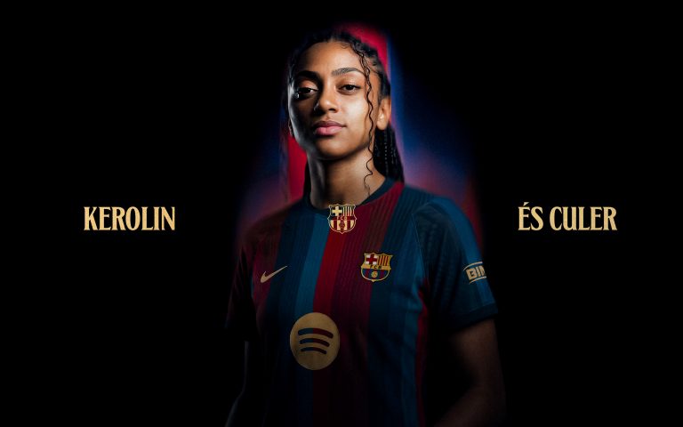 Kerolin Nicoli presentada como nueva jugadora del FC Barcelona Femení