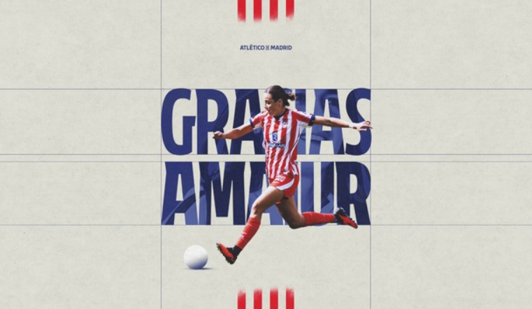 Amaiur Sarriegi durante su etapa en el Atlético de Madrid