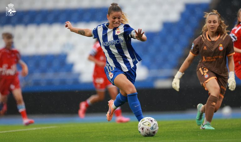 Millene Cabral, del Dépor ABANCA, en un partido en Riazor