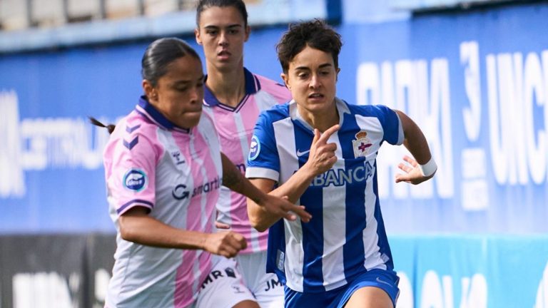 Lucía Pardo, del Dépor ABANCA, en el partido ante la SD Eibar en Ipurúa de la jornada 7 de la Liga F