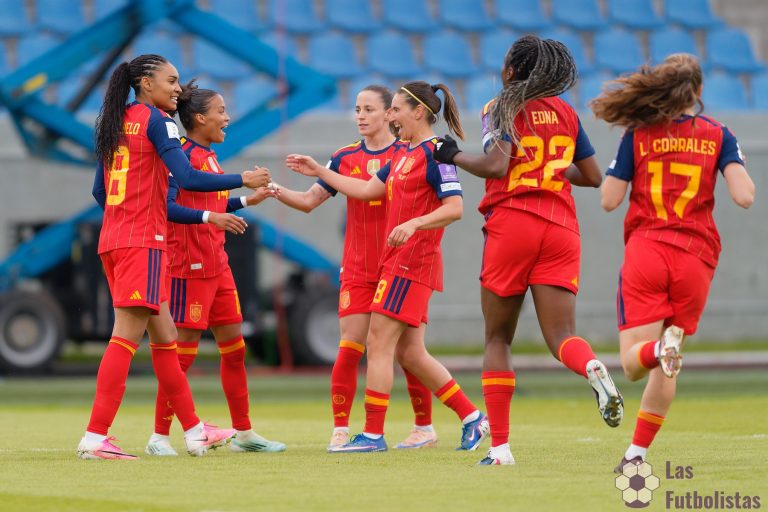 Jugadoras de la selección española femenina antes del segundo amistoso ante Estados Unidos en Chester
